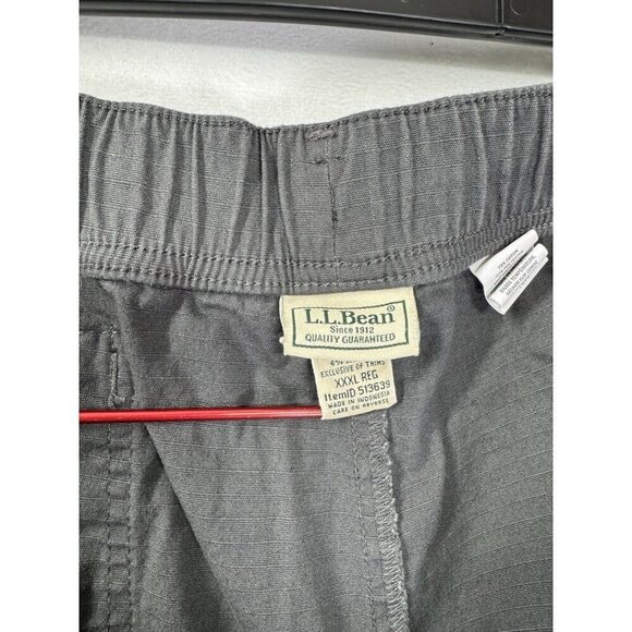 LL Bean Explorer Ripstop Shorts Mens 3XL Gray Snap Elastic Waist Drawstring - Picture 4 of 9